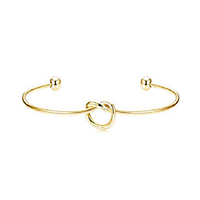 14k gold plated love knot bangle bracelets 925 sterling silver adjustable bracelets for women bridesmaid gifts white gold bracelets infinity tie the knot cuff bangle rose gold (gold)