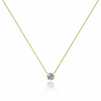 14k gold plated simple necklaces sparkling 5a cubic zirconia dainty sterling silver pendant necklace solitaire jewelry gifts for women