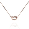 14k rose gold plated infinity necklace bridesmaids gifts rose gold necklaces for women