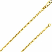 14k solid gold italian yellow gold 1.5mm flat open wheat link chain necklace- made in italy-14 karat with lobster claw clasp include gift box with order 18.5 inches