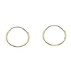 14k yellow gold endless hoop earrings,  16mm