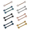 14pcs 14g 18mm tongue rings nipple straight barbells surgical steel body piercing jewelry