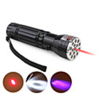15 LED 1 Laser UV Aluminum Flashlight