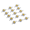 15 pcs High Power Led Chip 3W Cool White (3000K-3500K/600mA-700mA/DC 3V-3.4V/3 Watt) Super Bright Intensity SMD COB Light Emitter Components Diode 3 W Bulb Lamp Beads DIY Lighting