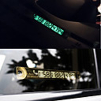 152cm Temporary Car Parking Card Telephone Number Card Notification Night Light Sucker Plate Car Styling Phone Number Card