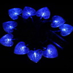 1.5M 10 Heads Blue Hearts LED String Light (Use Battery)(CIS-84084)