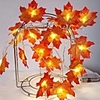 1.5M 10LED Lights Maple Leaves Garland Led Fairy Lights for Christmas Decoration Autumn String Light Festive DIY Halloween Decor