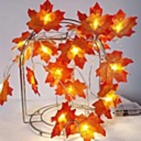 1.5M 10LED Lights Maple Leaves Garland Led Fairy Lights for Christmas Decoration Autumn String Light Festive DIY Halloween Decor