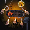1.5m 10LEDs Ghost Hand Halloween String Lights AA Battery Operated Ghost Festival Horror Light String Halloween Decoration Lights