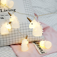 1.5M 10LEDs Unicorn Fairy Tale Garland String Lights Battery Operation Christmas String Lights Holiday Wedding Party Family Kids Bedroom Decoration Delivery Without Battery miniinthebox