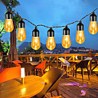 1.5m 2m 3m 4m 5m 10m 20m Retro Light Bulb String Lights Acrylic Bubbles String Lights Halloween Christmas Party Decorative Wedding Garden Lights Warm White RGB White Blue AA Batteries Powered 1 set