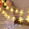 1.5M 3M Christmas Snowflakes Led String Fairy Light For Party Wedding Garden Garland Xmas Decoration Flexible String Lighting AA Battery Powered