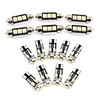 15pcs White Car Dome Map Reading LED Interior Light for Audi Q5 (8R) 2009-2012 Canbus