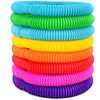 16-Pack Fun Pull Pop and Fun Tubes for Kids Stretch,  Bend,  Build,  and Connect Toy,  Provide Tactile and Auditory Sensory Play,  Colorful,  Heavy-Duty Plastic miniinthebox