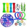 16 pcs Sensory Fidget Toys Set Bundle-DNA Pop Bubble Soybean Squeeze Stress Relief Balls with Fidget Hand Toys for Kids Adults Calming Toys for ADHD Autism Anxiety Relief miniinthebox