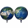 16 planet earth balloons large round sphere world map balloons planet printing maylar globe jumbo balloons kids toys gifts classroom decor kids birthday decor hangable(2pcs)