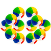 16 Rainbow Color Party Pack Inflatable Beach Balls - Beach Pool Party Toys (12 Pack) miniinthebox