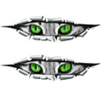 164cm 2PCS Funny Car Sticker Cat Eye Fun Style Vinyl 3D Women Auto Decals Reflective Window Body Automobile Motorcycle Car Styling