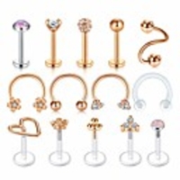 16g cartilage helix tragus stud earring twist spiral barbell lip rings labret stud horseshoe piercing twisted eyebrow rings piercing for women men jewelry
