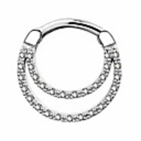 16g daith septum rings unique design clear cz paved 316l stainless steel daith helix earrings septum piercing jewelry