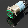 16mm 12V Metal Push Button Switch LED Power Locking Latching Self-reset Switch