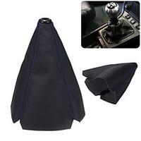 16mm Universal PU Leather Car Gear Shift Collars Carbon Fiber Auto Car Manual Stick Shifter Knob Gear Shift Boot Cover Gaiter