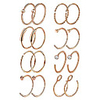 16pcs 20g 316l stainless steel nose rings hoop tragus cartilage helix ring lip septum piercing rose gold 8mm