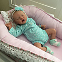 17 inch Reborn Doll Baby Toddler Toy Baby Girl Reborn Baby Doll lifelike Hand Made Simulation Hand Applied Eyelashes Floppy Head Cloth Silicone Vinyl with Clothes and Accessories for Girls