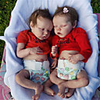 17 inch Reborn Doll Baby Toddler Toy Baby Girl Reborn Baby Doll Twins A Newborn lifelike Hand Made Simulation Floppy Head Cloth Silicone Vinyl with Clothes and Accessories for Girls