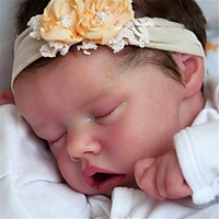 17 inch Reborn Doll Baby Toddler Toy Baby Girl Reborn Baby Doll Twins A Newborn lifelike Hand Made Simulation Floppy Head Cloth Silicone Vinyl with Clothes and Accessories for Girls