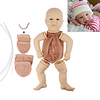 17 inch Reborn Toddler Doll DIY Unpainted Reborn Baby Doll Kit Professional-Painting Kit Baby Boy Baby Girl Hand Made Floppy Head No Eyelashes,  Hair,  Flesh Color Cloth Silicone Vinyl with Clothes and