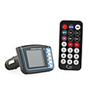 1.7" LCD Car MP3/MP4 Player FM Transmitter with IR Remote Controller - Black (SD/MMC/USB)