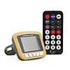 1.7" LCD Car MP3/MP4 Player FM Transmitter with IR Remote Controller - Yellow (SD/MMC/USB)