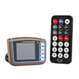 1.7" LCD Car MP3/MP6 Player FM Transmitter with IR Remote Controller - Brown (SD/MMC/USB)