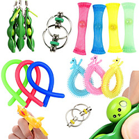 17 pcs Pop Fidget Sensory Toys Antistress Pack Kawaii Stress Relief Toy Kids Adults Squishy Push Bubble Anti Stress Toy miniinthebox