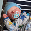 17.5 inch Reborn Doll Baby Toddler Toy Reborn Baby Doll Twins A Newborn lifelike Hand Made Simulation Floppy Head Cloth Silicone Vinyl with Clothes and Accessories for Girls