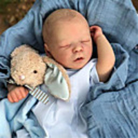 17.5 inch Reborn Doll Baby Boy Reborn Baby Doll Saskia Newborn lifelike Hand Made Simulation Floppy Head Cloth Silicone Vinyl with Clothes and Accessories for Girls