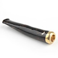 17g Black Colored Sea Coral / Wu Liu Healthy Cigarette Pipe with Unique Pattern