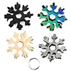 18 in 1 Snowflake Spanner Keyring Hex Multifunction Outdoor Hike Wrench Key Ring Multipurpose Camp Survive Hand Hexagonal Tools