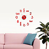 18 Inch DIY Wall Clock,  Modern 3D Wall Clock with Mirror Numbers Stickers for Home Office Decorations Gift