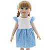 18 inch Girl Doll Fashion Doll Baby Girl Eco-friendly Child Safe Non Toxic Easy dressing Hand Applied Eyelashes Cloth 5PCS/Set 18 inch American Doll Clothes with Clothes and Accessories for Girls