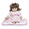 18 inch Reborn Doll Baby Girl Kids / Teen Cloth 3/4 Silicone Limbs and Cotton Filled Body with Clothes and Accessories for Girls