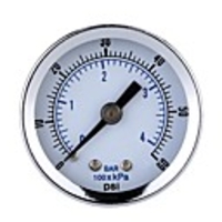 1/8 NPT Air Compressor Hydraulic Pressure Gauge 0-60 PSI Back Mount 1.5 Dial Plate