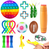 18 pcs Sensory Fidget Toys Set Bundle-DNA Pop Bubble Soybean Squeeze Stress Relief Balls with Fidget Hand Toys for Kids Adults Calming Toys for ADHD Autism Anxiety Relief miniinthebox