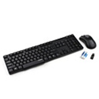 1800 2.4GHz Wireless Spill-Resistant Desktop Keyboard with Wireless Optical Mouse (2 x AA)