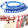 180cm Multifunction Drying Rack Clothes Line With 12 Clips Cloth Hangers Steel Clothes Line Pegs Portable Travel Clothesline