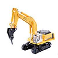 1:87 Excavator Drilling Rig Toy Truck Construction Vehicle Diecast Vehicle Pull Back Vehicle Simulation Car Kid
