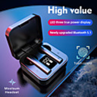 1898 12 Wireless Earbuds TWS Headphones Bluetooth5.0 Stereo with Microphone with Volume Control for Sport Fitness