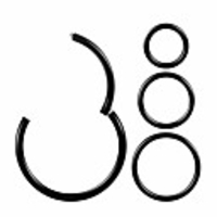 18g black hoop nose rings cartilage hoop earrings, seamless stainless steel clicker eyebrow belly button piercing hoop, 6mm 8mm 10mm 12mm 4 pcs segment ring unisex lip piercing jewelry set