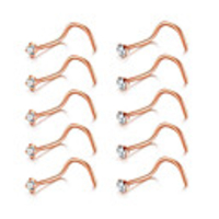 18g nose rings hoop stainless steel l-shaped nose rings studs screw nose piercing tragus cartilage helix earrings hoop piercing jewelry set 10pcs